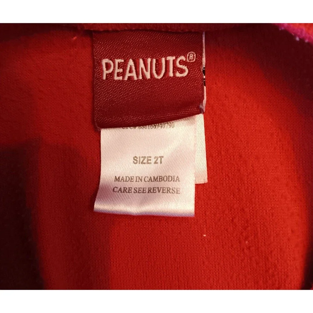 pajama 2T Peanuts 2 piece Holiday Christmas sleepwear Set Snoopy Fleece